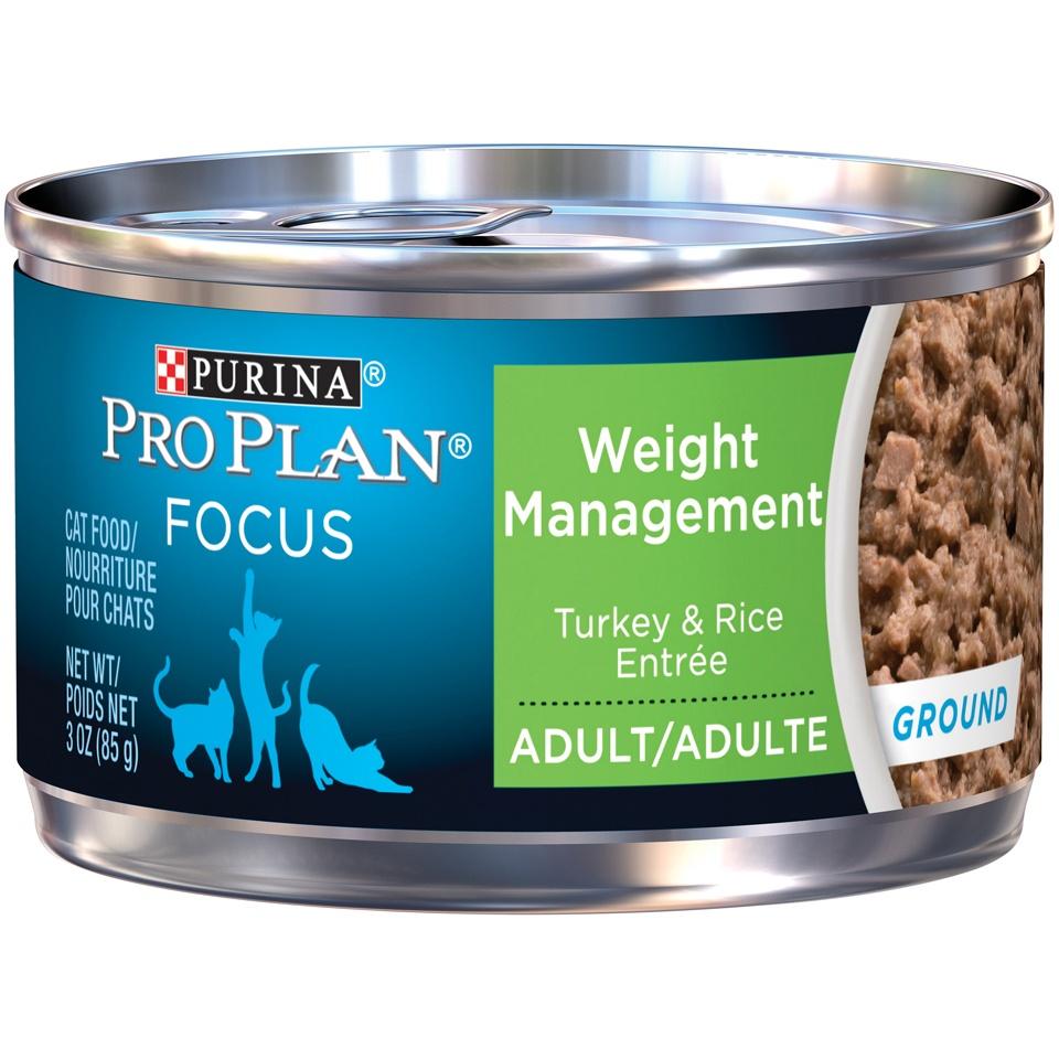 Purina Pro Plan Focus Adult Weight Management Turkey Rice Entree Ground Canned Cat Food