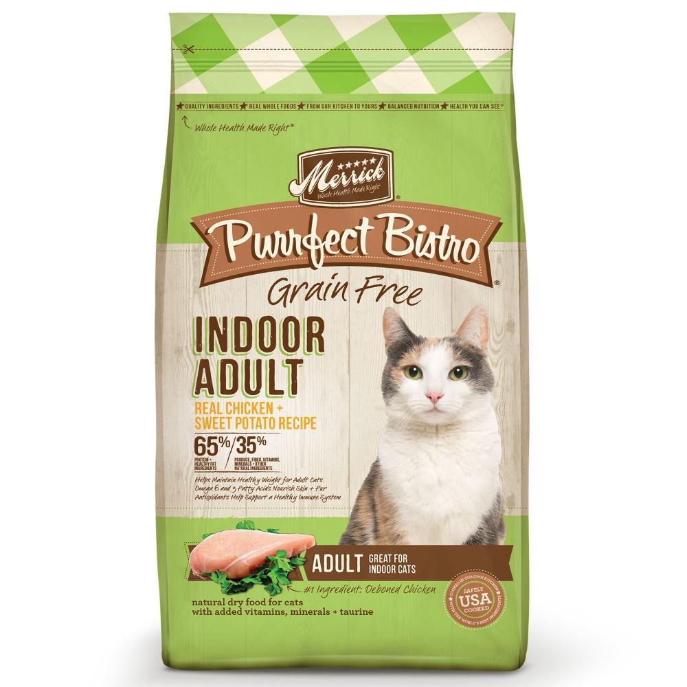 Merrick Purrfect Bistro Grain Free Indoor Adult Chicken Sweet Potato Recipe Dry Cat Food