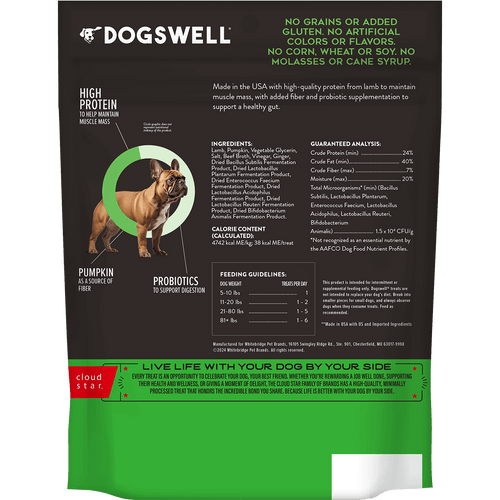 Dogswell Gut Health Mini Jerky Treats Lamb