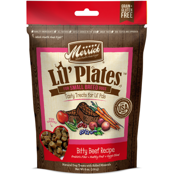 Merrick Lil' Plates Grain Free Bitty Beef Dog Treats