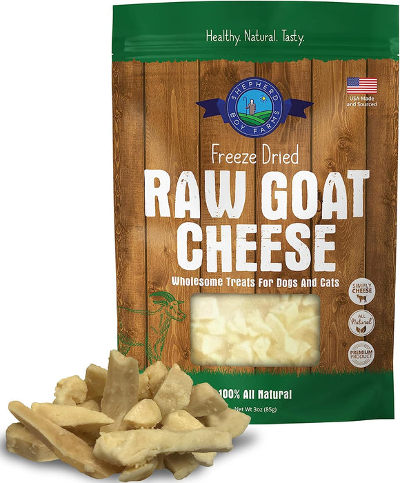 Shepherd Boy Farms Freeze-Dried Raw Goat Cheese For Dogs and Cats (3 oz (Small))