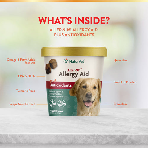 NaturVet Scoopables Aller-911 Allergy Aid For Dogs Chews