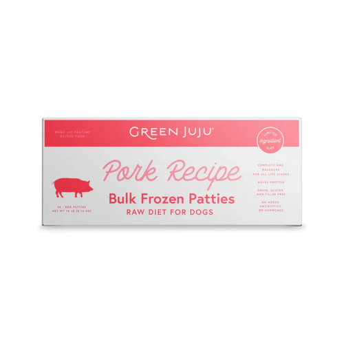 Green Juju Pork Recipe Frozen Patties & Sliders for Dogs (3lb Slider)