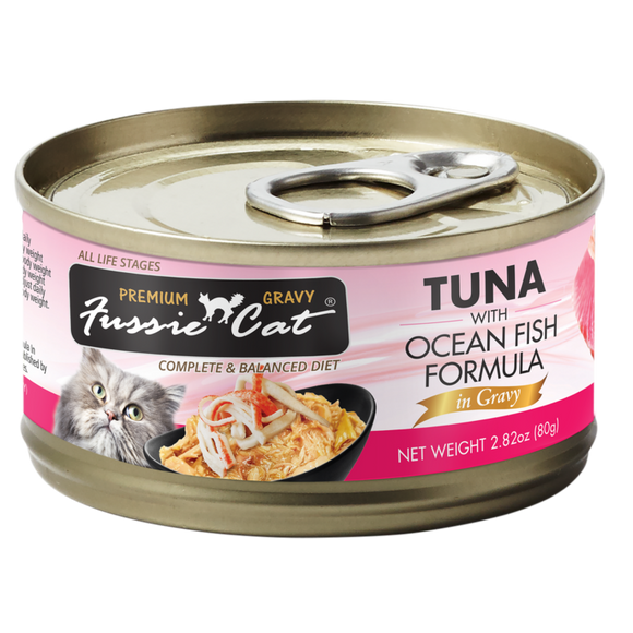 Fussie Cat Tuna with Ocean Fish Formula in Gravy Cat Food (2.82 oz)