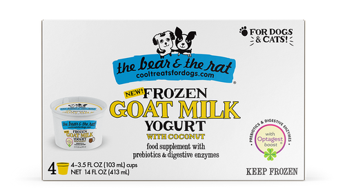 The Bear & The Rat Frozen Goat Milk Yogurt for Dogs & Cats