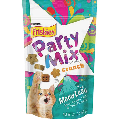 Purina Party Mix Meow Luau-Pork, Ocean Fish, & Crab 2.1 Oz. Cat Treat