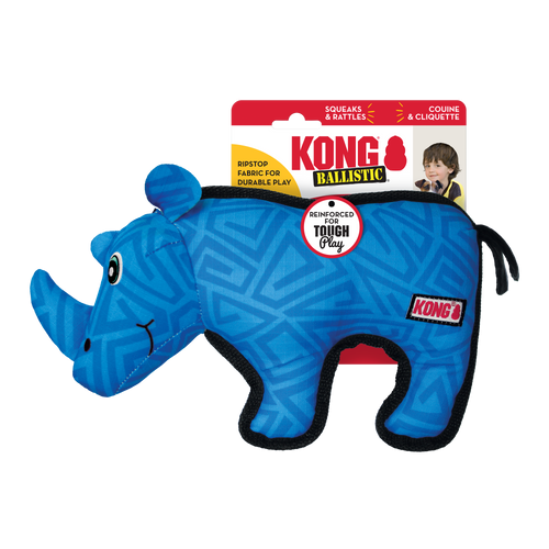 KONG Ballistic Rhino Dog Toy (Medium/Large)