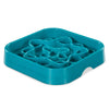 Messy Mutts Small Messy Mutts Interactive Square Slow Feeder, 2 Cup Capacity (8 x 1, Blue)