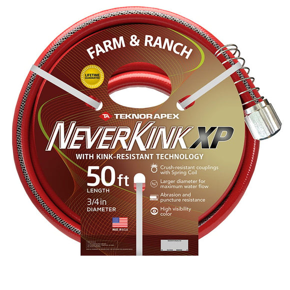 Teknor Apex Neverkink Xtreme Performance Farm And Ranch Hose, 3/4-in. X 50-ft, Red (3/4