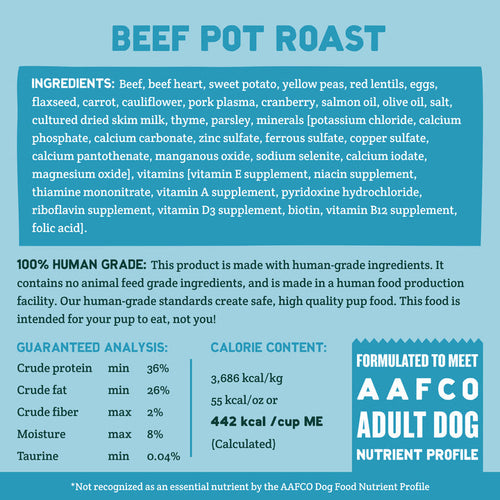 A Pup Above Beef Pot Roast Whole Food Cubies