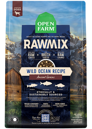 Open Farm Wild Ocean Ancient Grains RawMix for Dogs (20 Lbs)