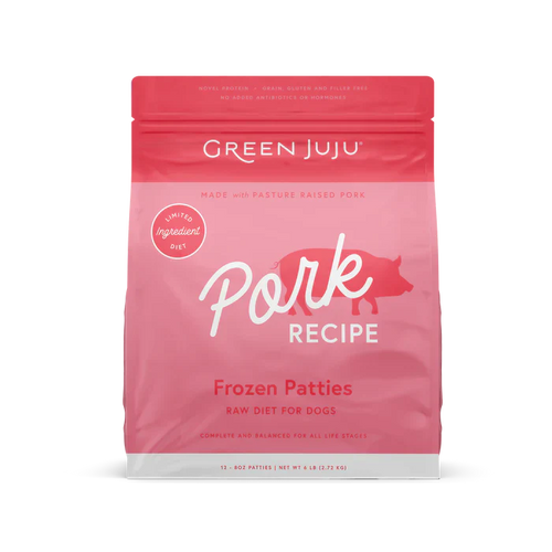 Green Juju Pork Recipe Frozen Patties & Sliders for Dogs (3lb Slider)