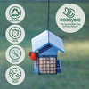 Nature's Way EcoCycle™ Hopper Hangout Recycled Plastic Hopper Bird Feeder w/ Suet Cages