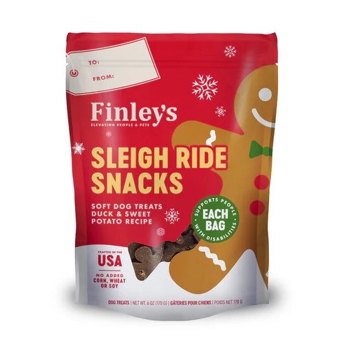 Finley's Sleigh Ride Snacks Duck & Sweet Potato Recipe Dog Treats (6 oz)