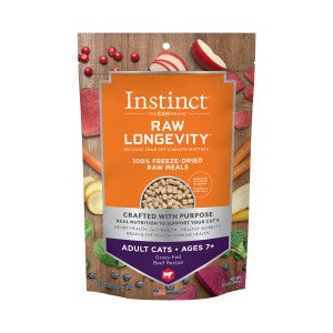Instinct Raw Longevity 100% Freeze-Dried Raw Meals Grass-Fed Beef Recipe For Adults 7+ Cat Food (9.5 oz)