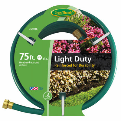 Green Thumb Garden Hose Nylon-Reinforced 3-Ply Vinyl Light duty