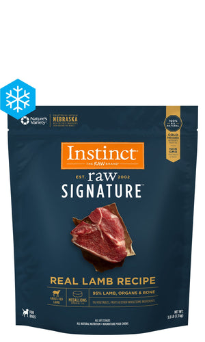 Instinct Raw Signature Frozen Medallions Real Lamb Recipe