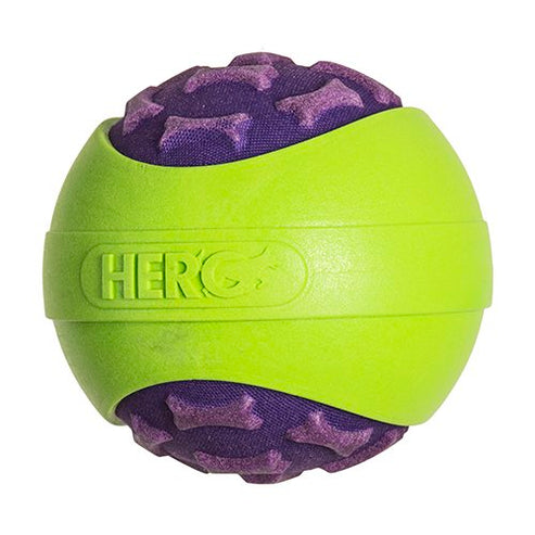 HERO Outer Armor Large, Durable Ball for Medium-Large Dogs, Squeaks & Floats