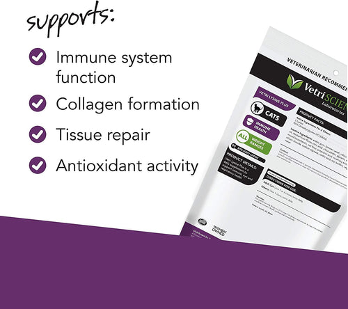 VetriScience Vetri-Lysine Plus Immune Health Bite-Sized Cat Chews