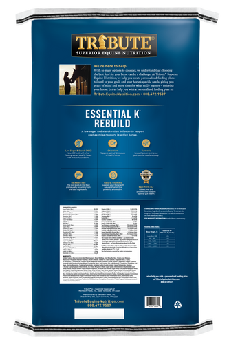 Tribute Equine Nutrition Essential K® Rebuild Ration Balancer with Turmeric and Chromium