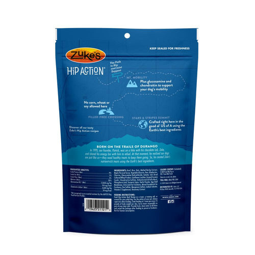 Zukes Hip Action Beef Dog Treats with Glucosamine and Chondroitin