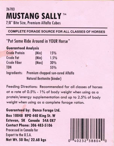 Agape DANCO Hay Cubes Mustang Sally Alfalfa (Pink Tag), Alfalfa Cubes