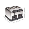 Hamilton Beach Classic 4 Slice Toaster with Sure-Toast Technology, Stainless Steel
