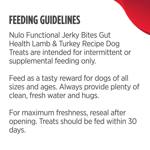 Nulo Functional Jerky Gut Health Lamb & Turkey Dog Treats