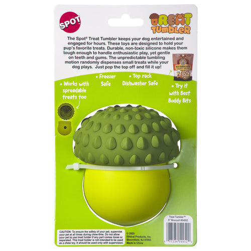 Ethical Pet SPOT Treat Tumbler Broccoli Dog Toy