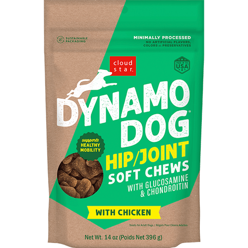 Cloud Star Dynamo Dog Soft Chews Hip & Joint Chicken Dog Treats