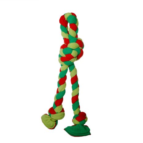 Tall Tails Winter Braided Fleece Tug Dog Toy