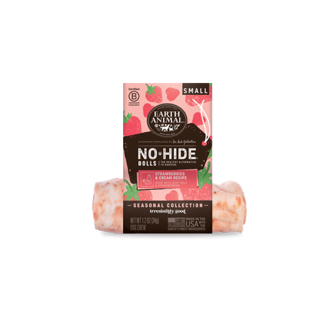 Earth Animal No-Hide® Seasonal Collection Strawberries & Cream Rolls Dog Treats