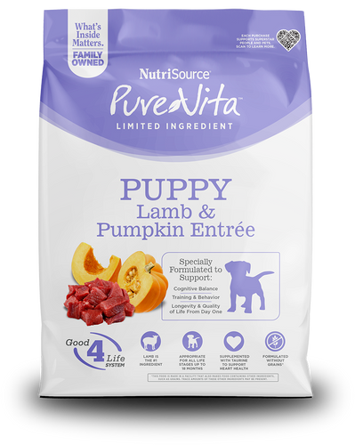 PureVita Puppy Lamb & Pumpkin Entrée Limited Ingredient Dog Food