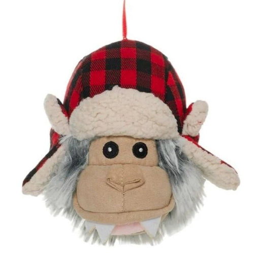 Tall Tails Holiday 2-in-1 Plush Yeti Head Dog Toy