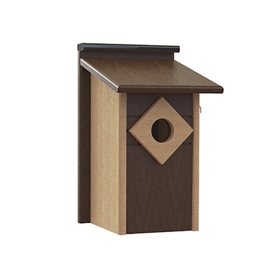Going Green® Contemporary Bluebird House with Predator Guard Brown & Tan