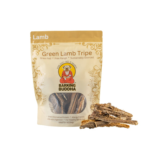 Barking Buddha Green Lamb Tripe Sticks for Dogs of All Sizes / All Chewing Powers