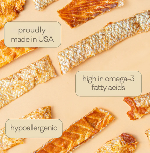 Polkadog Polkadog Salmon Skins Shorties for Dogs and Cats Treats