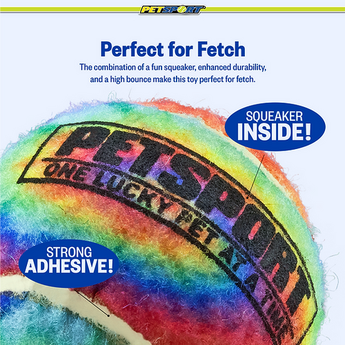 Petsport 70355 Tie Dye Squeak Ball 4 1-Pack Dog Toys