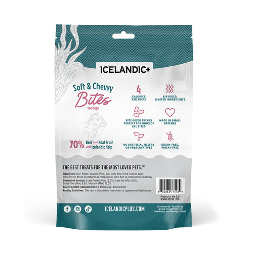 Icelandic+ Beef, Plum & Kelp Recipe Soft & Chewy Bites for Dogs