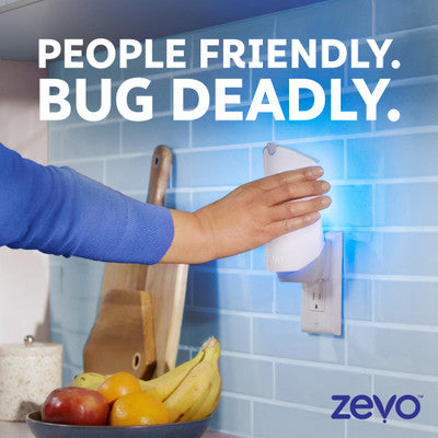 ZEVO Flying Insect Trap, Fly Trap (1 Plug-In Base + 1 Cartridge) 3 in 1