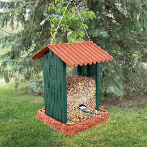 North States Village Collection Green Hopper Birdfeeder
