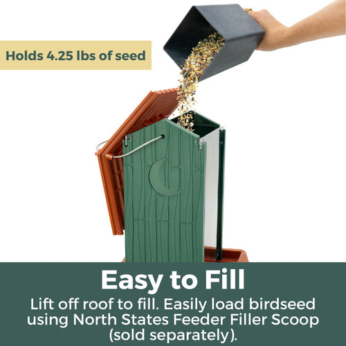 North States Village Collection Green Hopper Birdfeeder