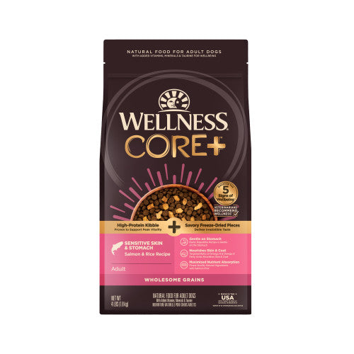 Wellness CORE+ Sensitive Skin & Stomach Salmon & Rice Recipe Dry Dog Food