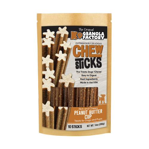 K9 Granola Factory Chew Sticks Peanut Butter Cup Dog Treats