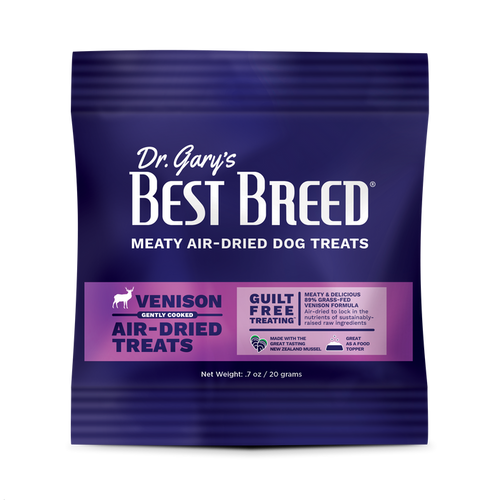 Dr. Gary's Best Breed Air-Dried Venison Recipe Treat and Topper for Dogs