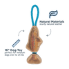 Tall Tails'Natural Leather Jointed Trout Tug Dog Toy