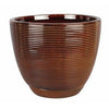 Ceramic Planter With Saucer, Caylin/Jade Brown, 8-In.