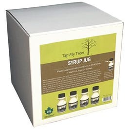 Maple Syrup Jugs With Covers, Plastic, 0.5-Pt., 4-Ct.