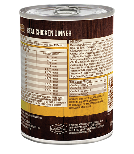 Merrick Grain Free Real Chicken Dinner