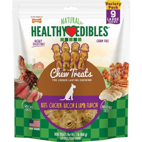 Nylabone Healthy Edibles Chew Treats Beef/Chicken/Bacon/Lamb
